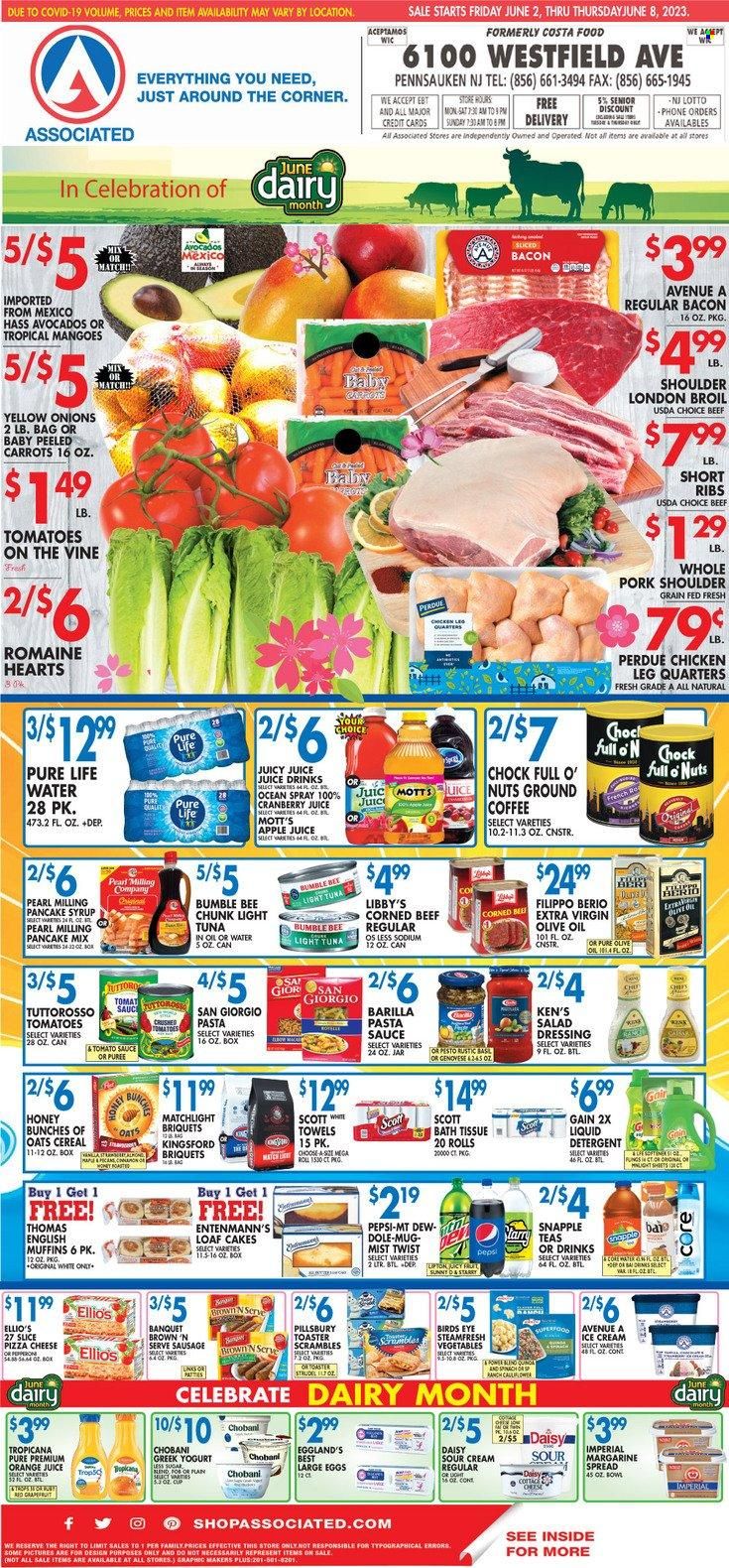 Associated Supermarkets (NY) Weekly Ad Flyer Specials June 2 to June 8, 2023
