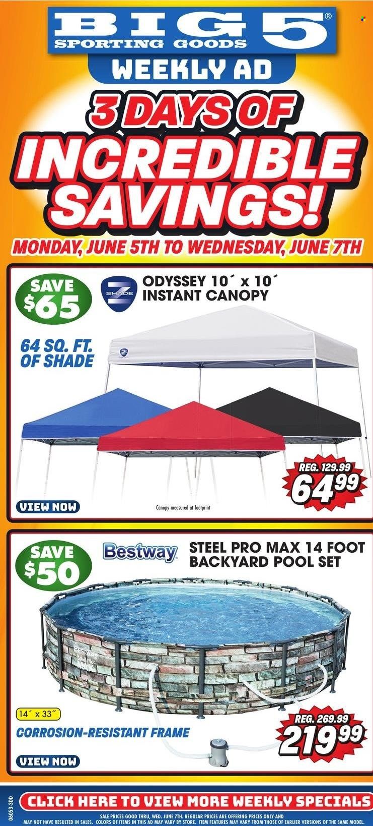 Big 5 (AZ, CA, CO, ID, NM, OR, UT, WA) Weekly Ad Flyer Specials June 5 to June 7, 2023
