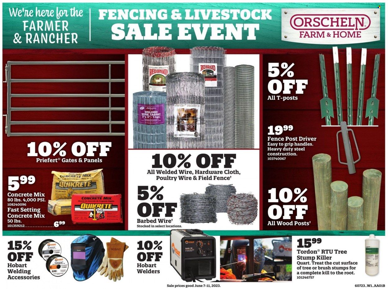 Orscheln Farm and Home (IA, IN, KS, MO, NE, OK) Weekly Ad Flyer Specials June 7 to June 11, 2023