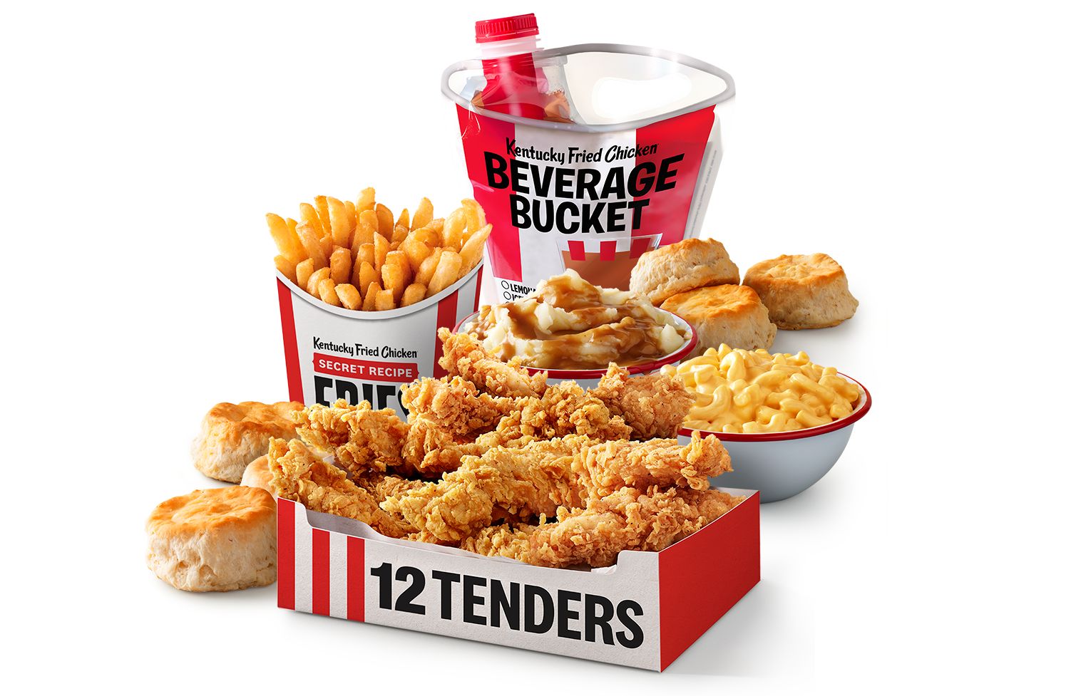 Enjoy a Free Beverage Bucket with the Online Purchase of a 12 Piece Tenders or Chicken Meal Enjoy a Free Beverage Bucket with the Online Purchase of a 12 Piece Tenders or Chicken Meal