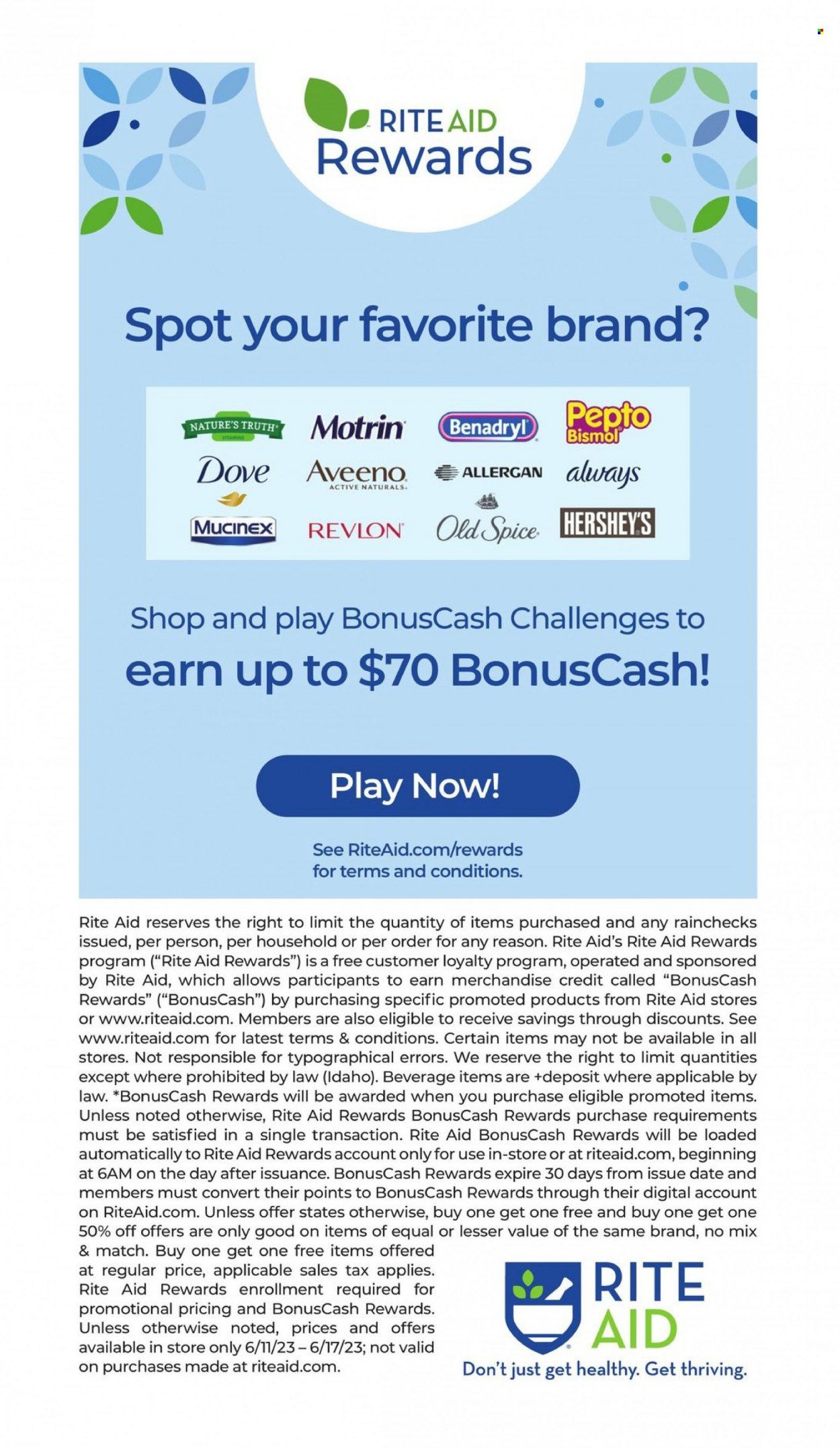 RITE AID Weekly Ad Flyer Specials June 11 to June 17, 2023