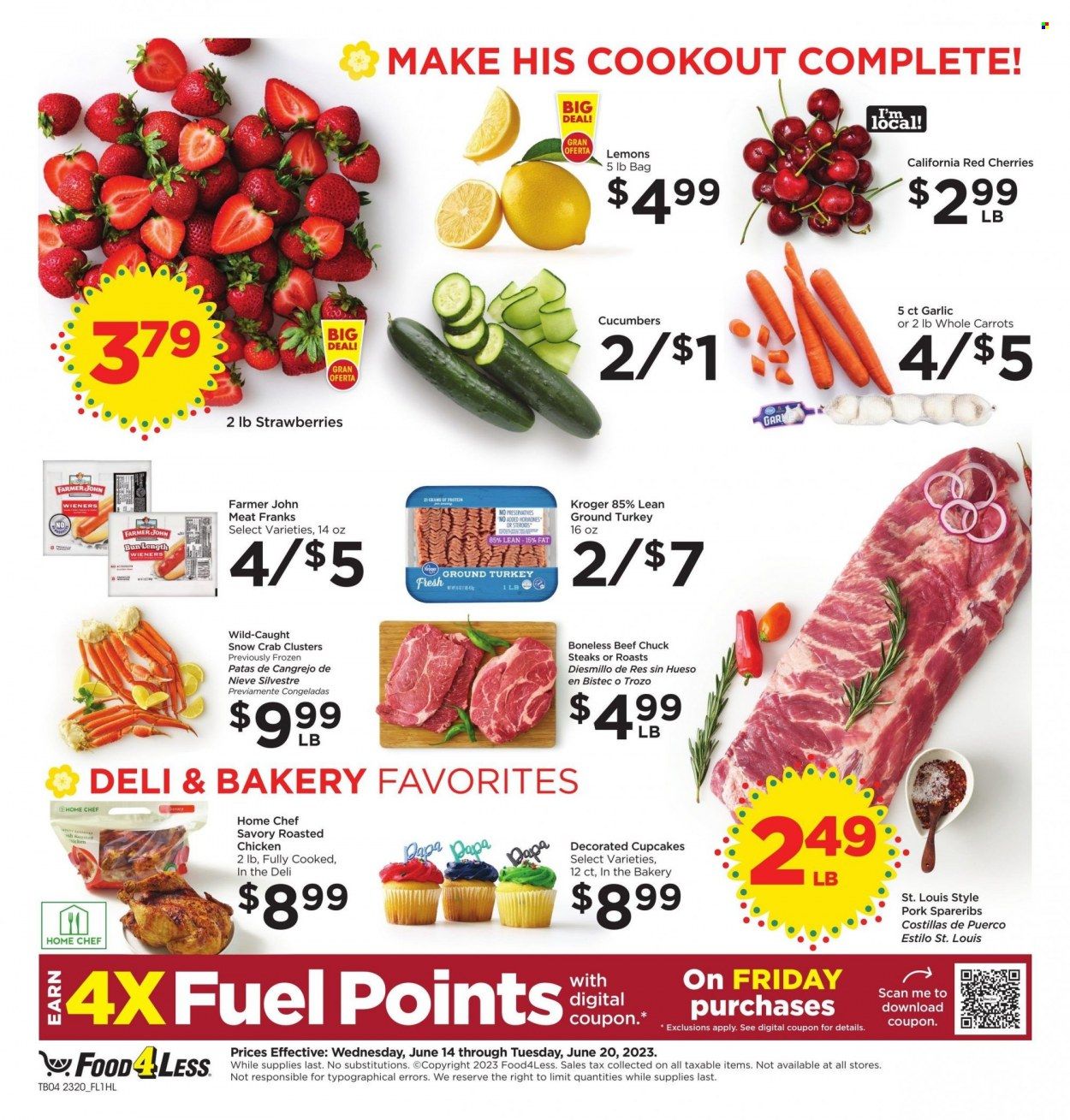 Food 4 Less (CA) Weekly Ad Flyer Specials June 14 to June 20, 2023