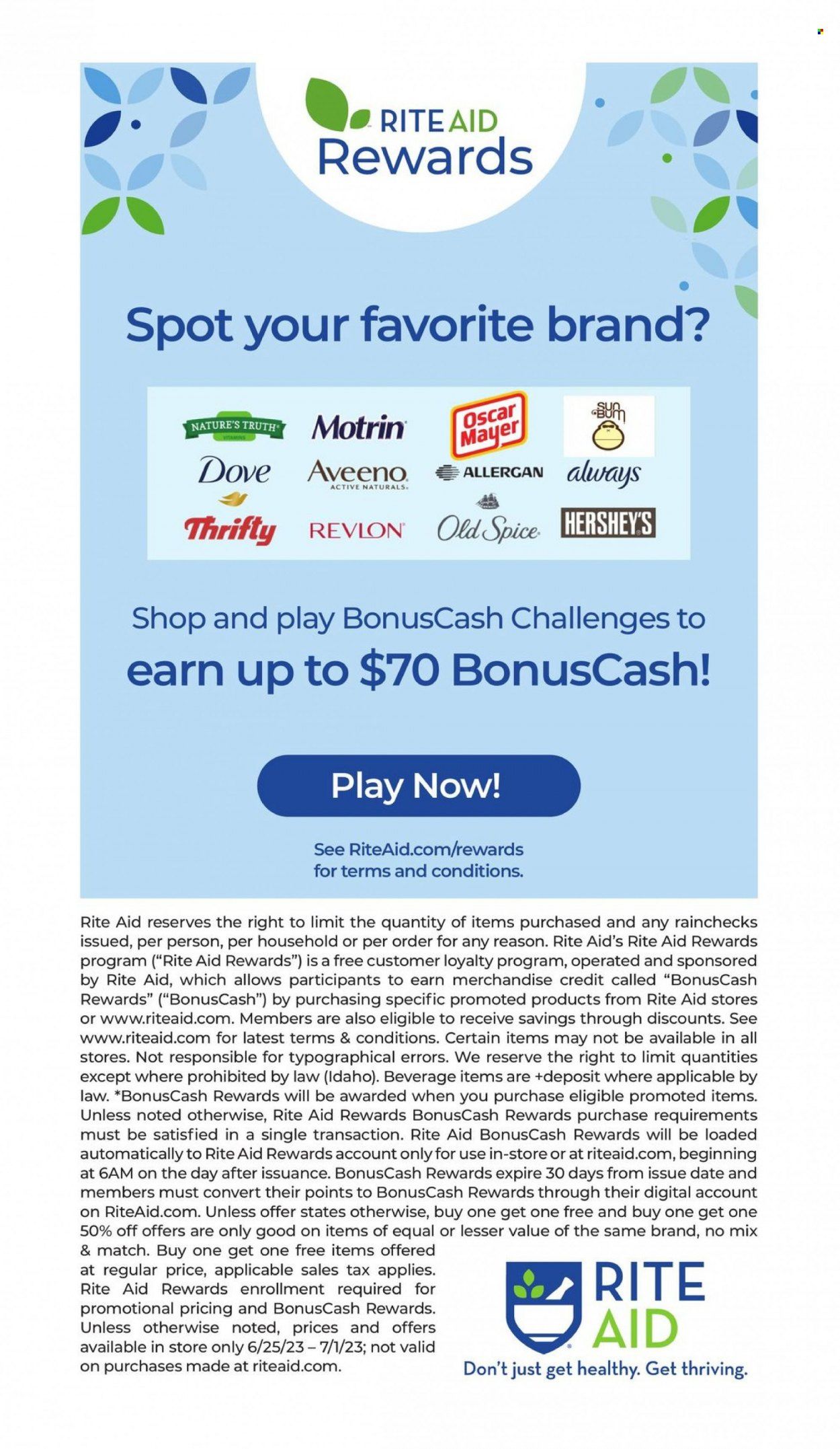 RITE AID Weekly Ad Flyer Specials June 25 to July 1, 2023