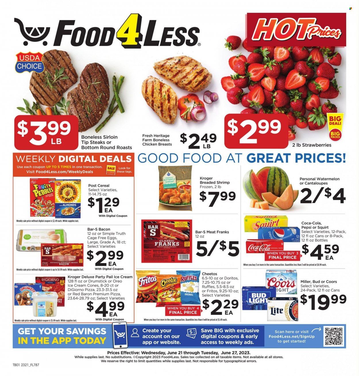 Food 4 Less (IN) Weekly Ad Flyer Specials June 21 to June 27, 2023