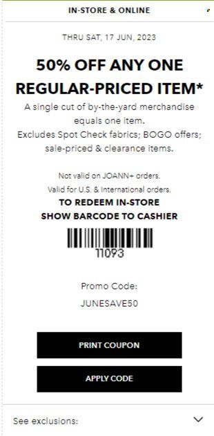 JOANN Weekly Ad Flyer Specials June 15 to June 29, 2023