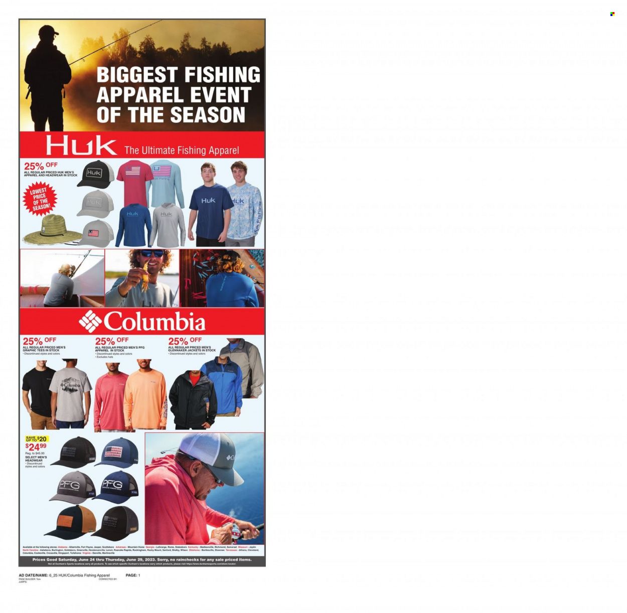 Dunham's Sports (AL, AR, GA, KY, MO, NC, OK, TN, VA) Weekly Ad Flyer Specials June 24 to June 29, 2023