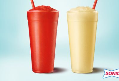 The Tropical Colada Slush and Polynesian Punch Slush Land at Sonic Drive-in