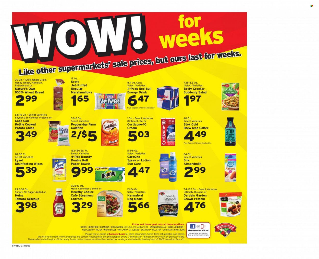 Hannaford (VT) Weekly Ad Flyer Specials July 2 to July 8, 2023