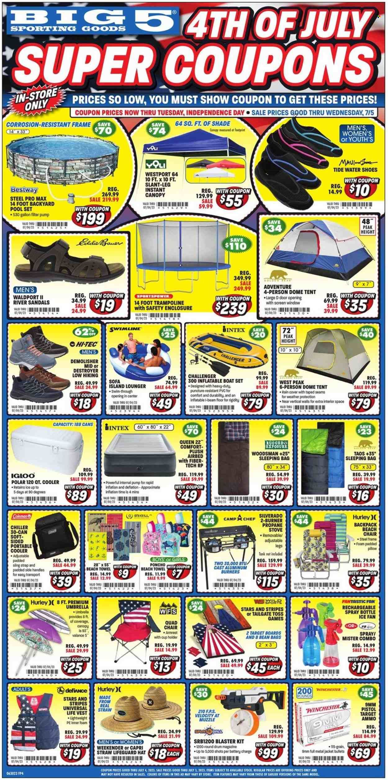 Big 5 (AZ, CA, CO, ID, NM, OR, UT, WA) Weekly Ad Flyer Specials June 30 to July 4, 2023