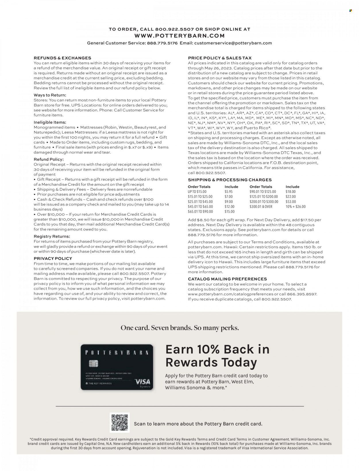 Pottery Barn Promotions & Flyer Specials January 2024