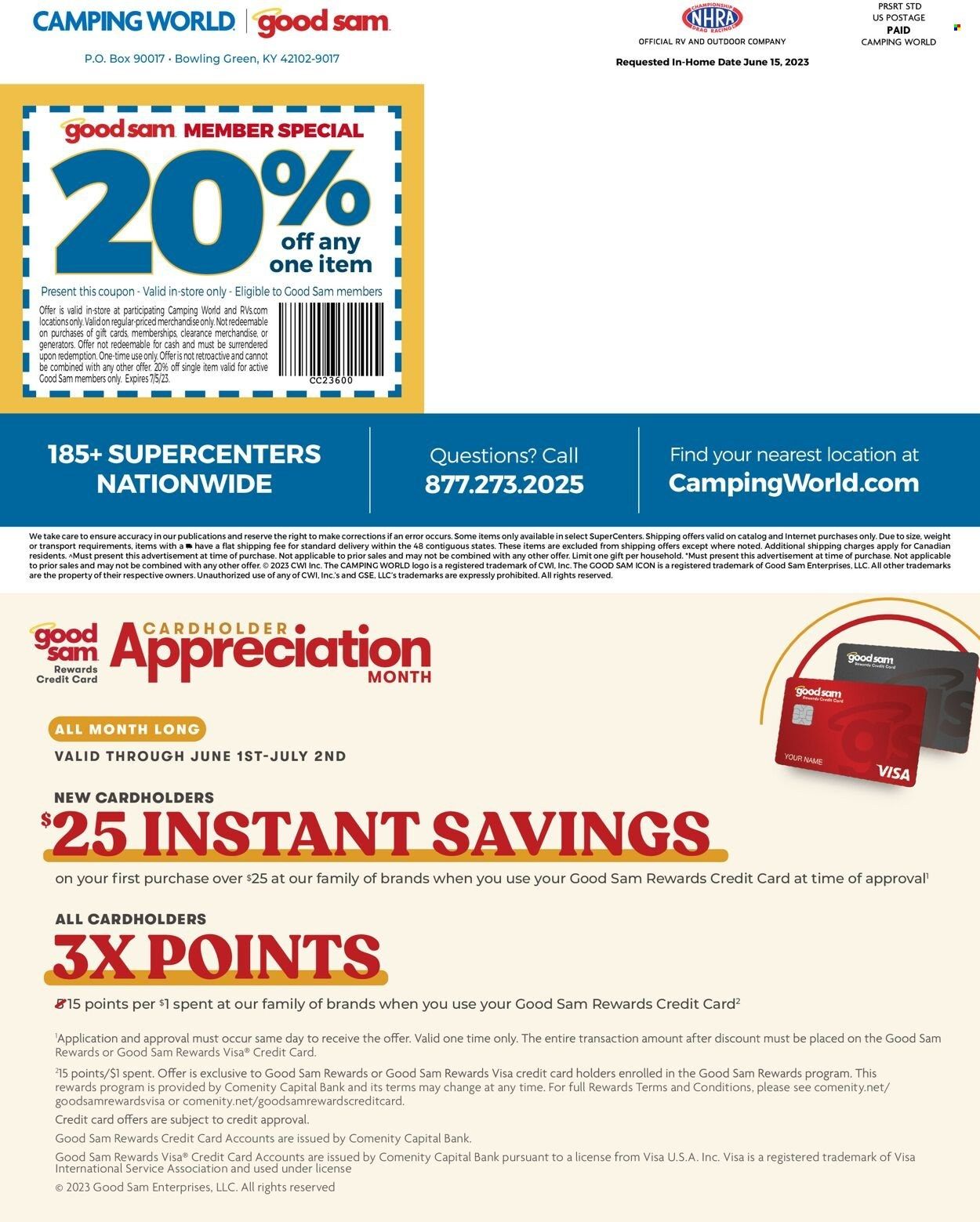 Camping World Weekly Ad Flyer Specials June 15 to July 5, 2023