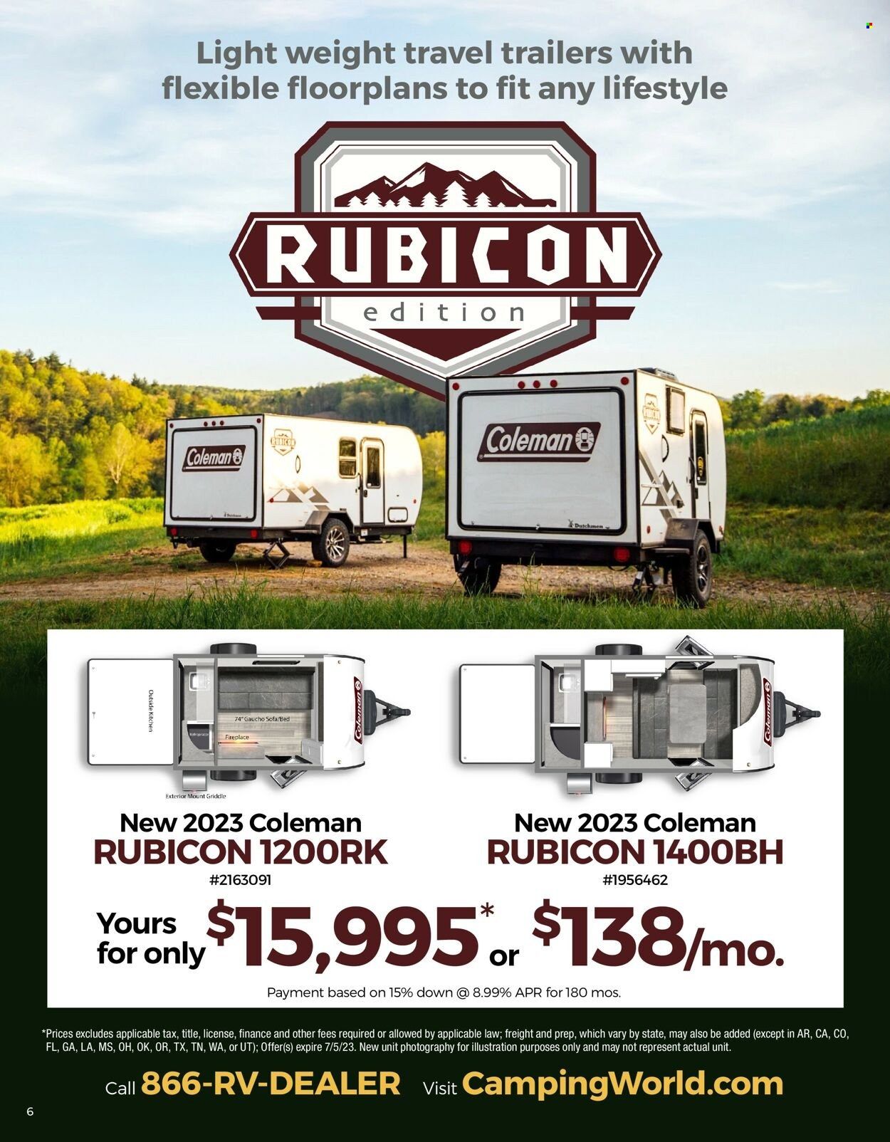 Camping World Weekly Ad Flyer Specials June 15 to July 5, 2023