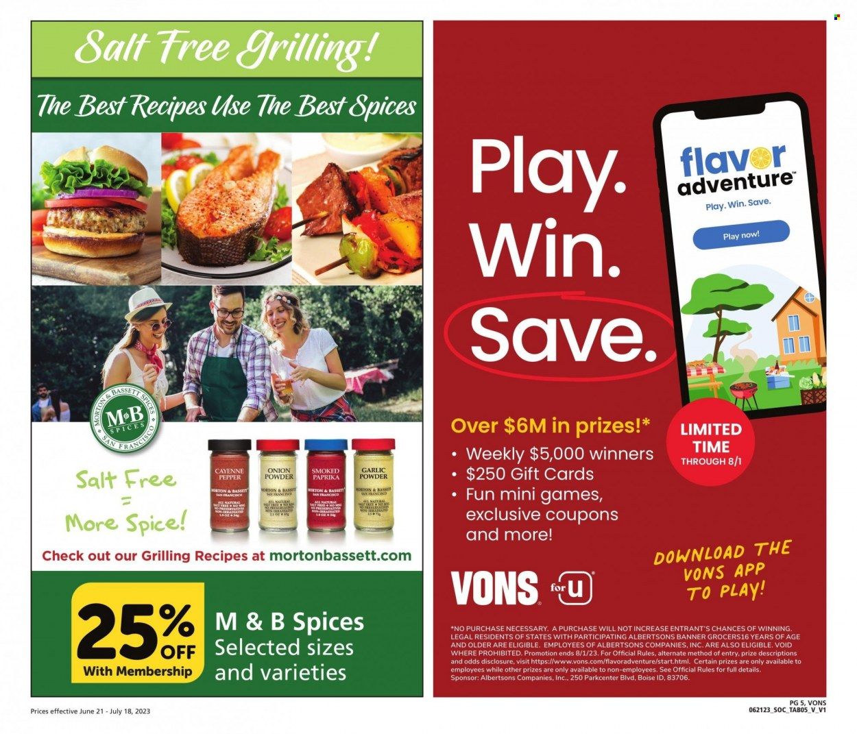 Vons (CA) Weekly Ad Flyer Specials June 21 to July 18, 2023
