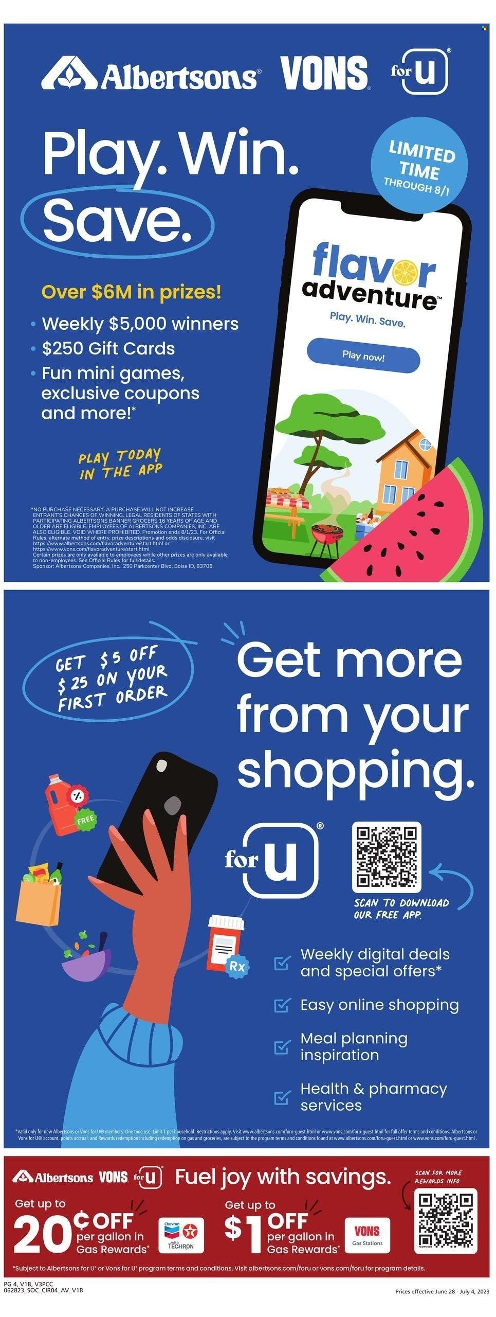 Vons (CA) Weekly Ad Flyer Specials June 28 to July 4, 2023