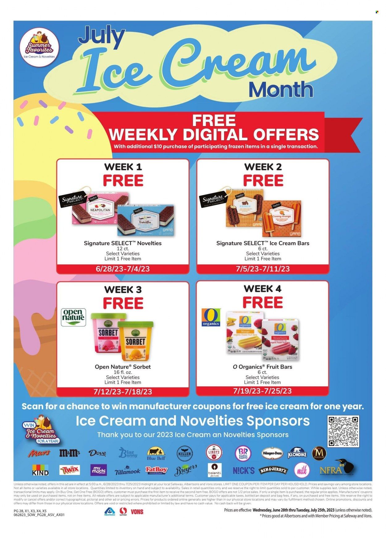 Vons (NV) Weekly Ad Flyer Specials June 28 to July 25, 2023