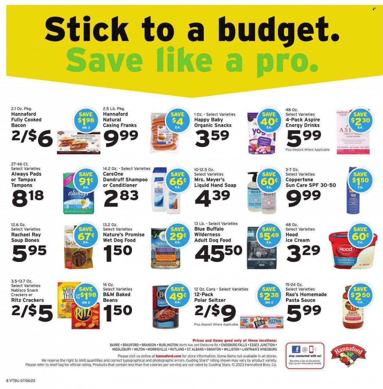 Hannaford (VT) Weekly Ad Flyer Specials July 9 to July 15, 2023