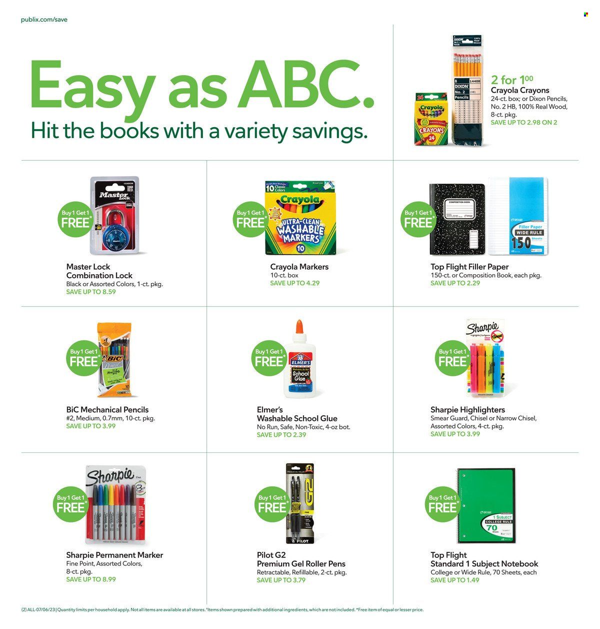 Publix (AL, FL, GA, NC, SC, TN) Weekly Ad Flyer Specials July 5 to July 11, 2023
