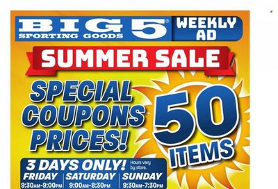 Big 5 (AZ, CA, CO, ID, NM, OR, UT, WA) Weekly Ad Flyer Specials July 7 to July 12, 2023