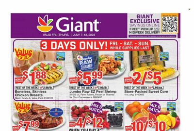 Giant Food (DE, MD, VA) Weekly Ad Flyer Specials July 7 to July 13, 2023