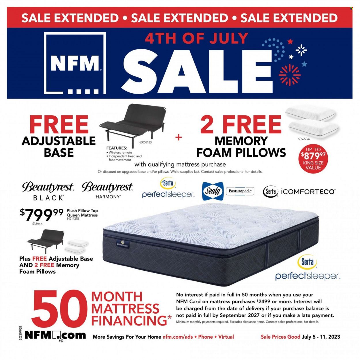 Nebraska Furniture Mart (IA, KS, NE, TX) Weekly Ad Flyer Specials July 5 to July 11, 2023