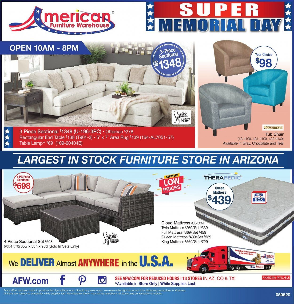 American Furniture Warehouse Weekly Ad & Flyer May 10 to 24