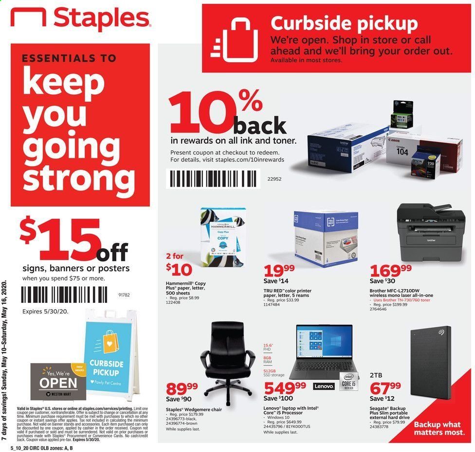 Staples Weekly Ad & Flyer May 10 to 16