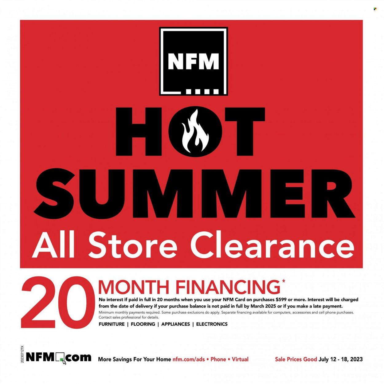 Nebraska Furniture Mart (IA, KS, NE, TX) Weekly Ad Flyer Specials July 12 to July 18, 2023