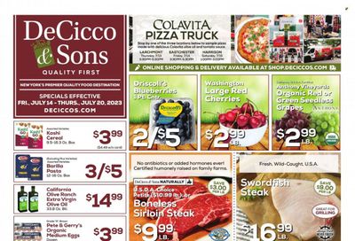 DeCicco & Sons (NY) Weekly Ad Flyer Specials July 14 to July 20, 2023