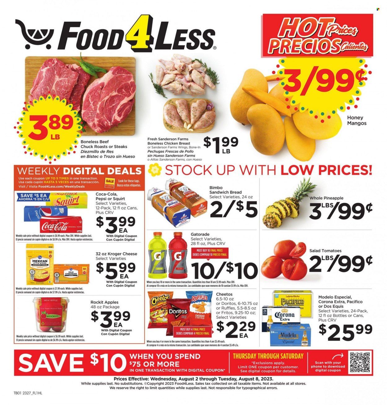 Food 4 Less (CA) Weekly Ad Flyer Specials August 2 to August 8, 2023