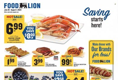 Food Lion (NC) Weekly Ad Flyer Specials July 26 to August 1, 2023