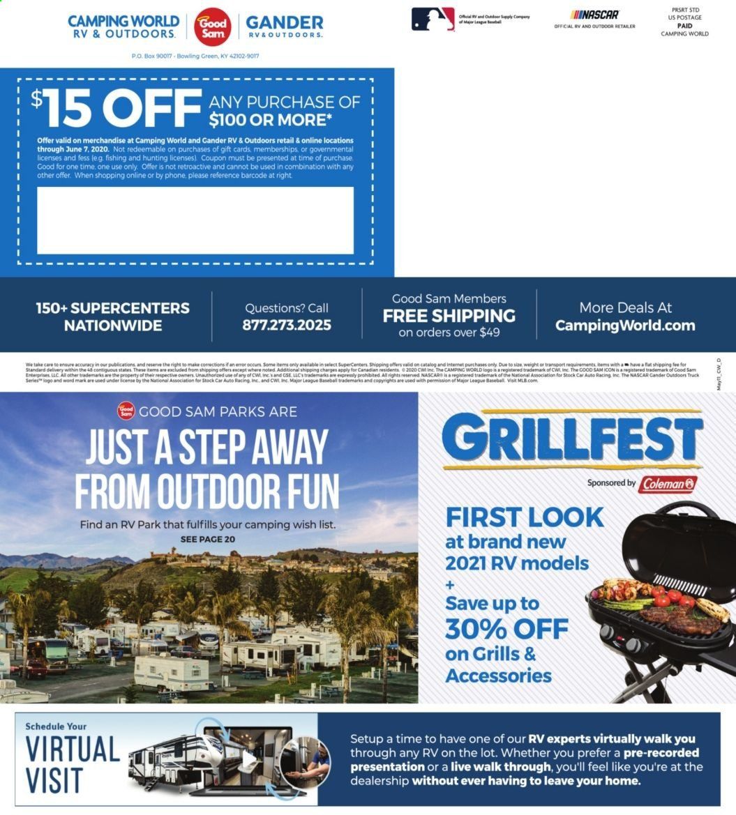 Camping World Weekly Ad & Flyer May 11 to June 7