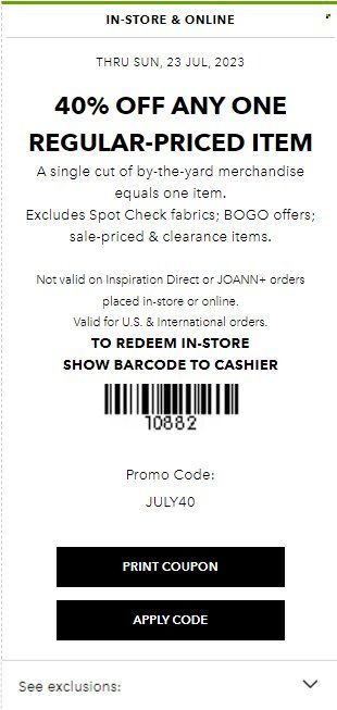 JOANN Weekly Ad Flyer Specials July 20 to October 14, 2023