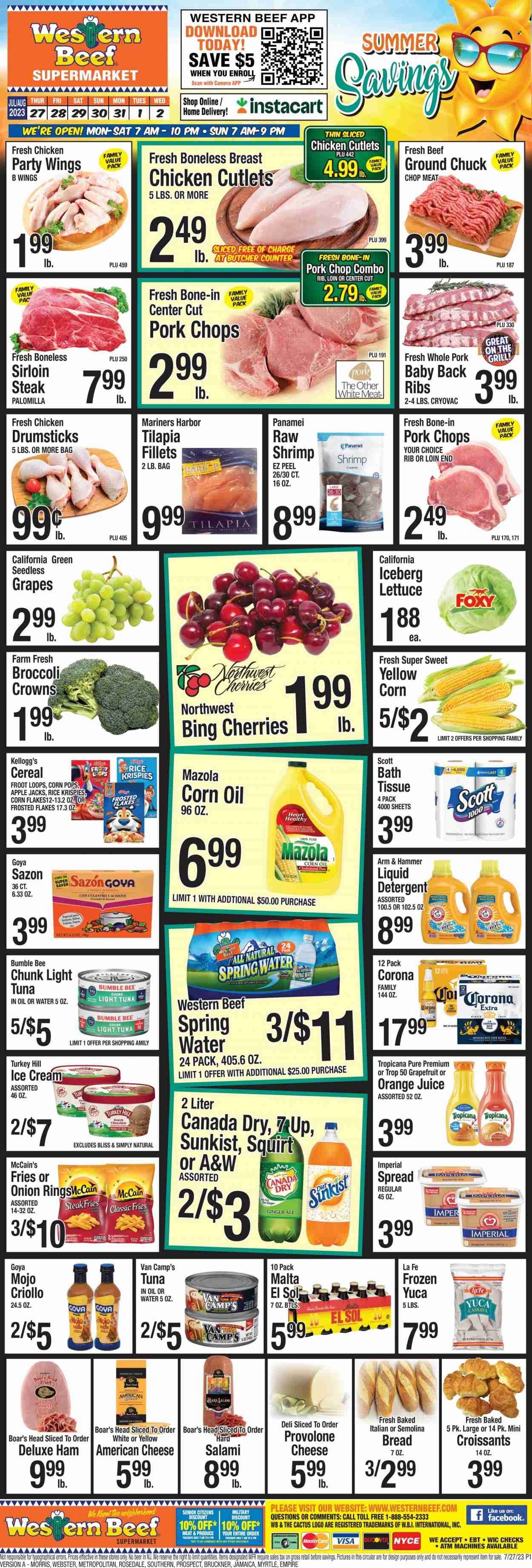 Western Beef (FL, NY) Weekly Ad Flyer Specials July 27 to August 2, 2023
