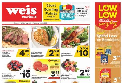 Weis (MD, NY, PA) Weekly Ad Flyer Specials July 20 to August 16, 2023