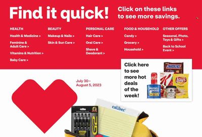 CVS Pharmacy Weekly Ad Flyer Specials July 30 to August 5, 2023