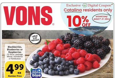 Vons (CA) Weekly Ad Flyer Specials August 2 to August 8, 2023