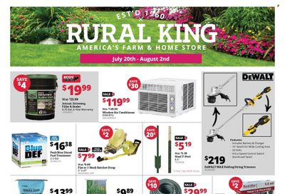 Rural King (AL, IN, KY, MO, OH, PA, TN, VA, WV) Weekly Ad Flyer Specials July 20 to August 2, 2023