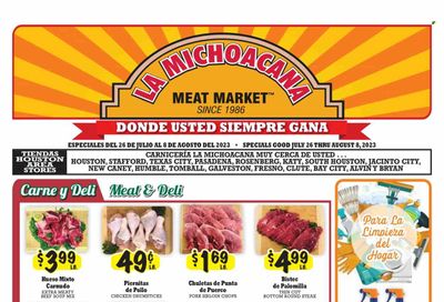 La Michoacana Meat Market (TX) Weekly Ad Flyer Specials July 26 to August 8, 2023