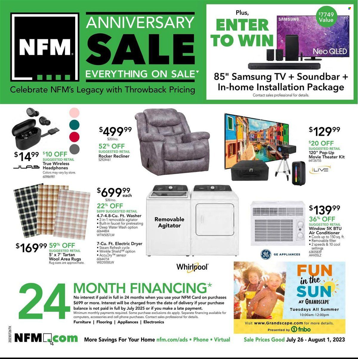 Nebraska Furniture Mart (IA, KS, NE, TX) Weekly Ad Flyer Specials July 26 to August 1, 2023
