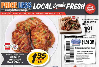 Price Less Foods Weekly Ad Flyer Specials July 26 to August 1, 2023