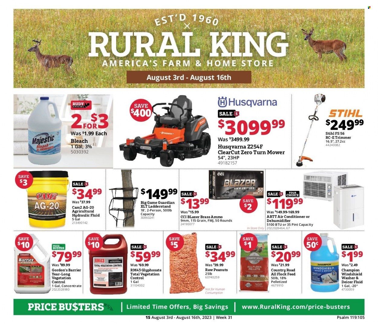 Rural King (IL, IN, KY, MO, OH, PA, TN, VA, WV) Weekly Ad Flyer Specials August 3 to August 16, 2023