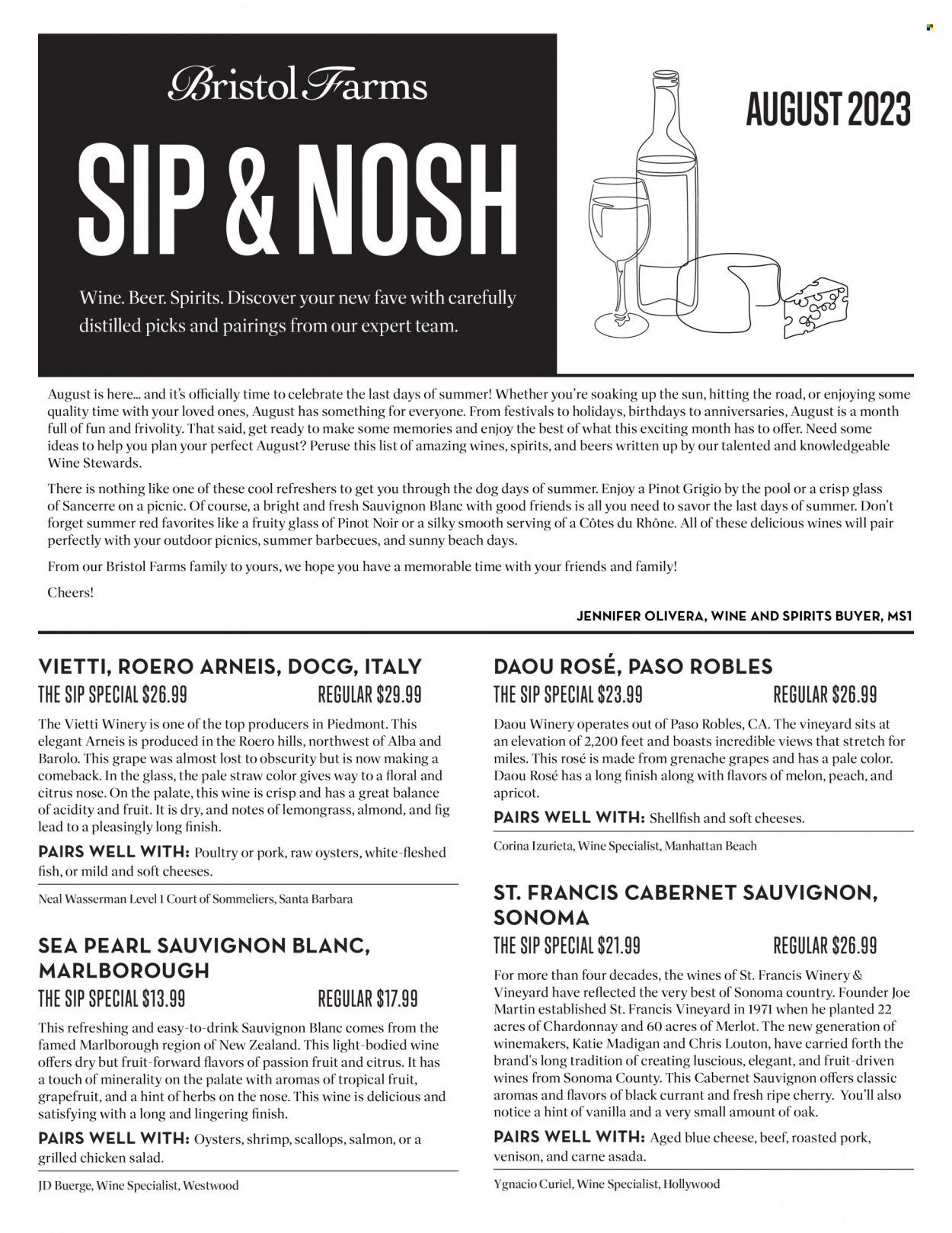Bristol Farms (CA) Weekly Ad Flyer Specials August 2 to September 6, 2023