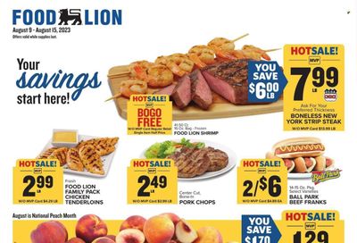 Food Lion (NC) Weekly Ad Flyer Specials August 9 to August 15, 2023