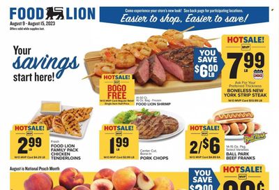 Food Lion (NC) Weekly Ad Flyer Specials August 9 to August 15, 2023