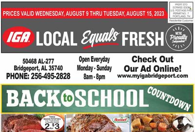 IGA (50) Weekly Ad Flyer Specials August 9 to August 15, 2023