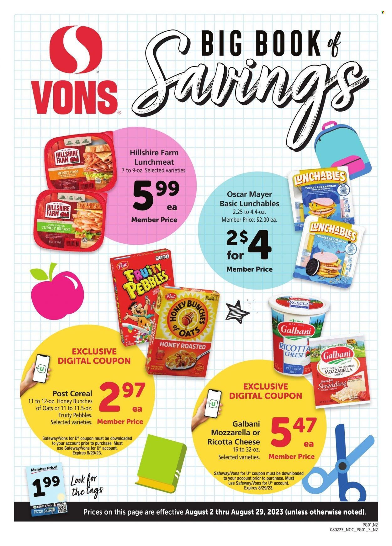 Vons (CA) Weekly Ad Flyer Specials August 2 to August 29, 2023