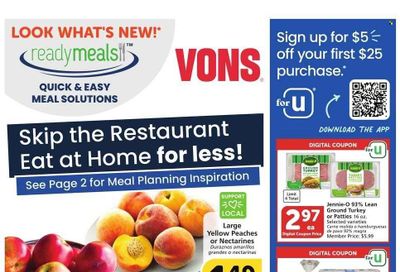 Vons (CA) Weekly Ad Flyer Specials August 9 to August 15, 2023
