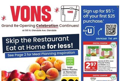Vons (CA) Weekly Ad Flyer Specials August 9 to August 15, 2023