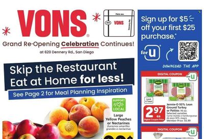 Vons (CA) Weekly Ad Flyer Specials August 9 to August 15, 2023