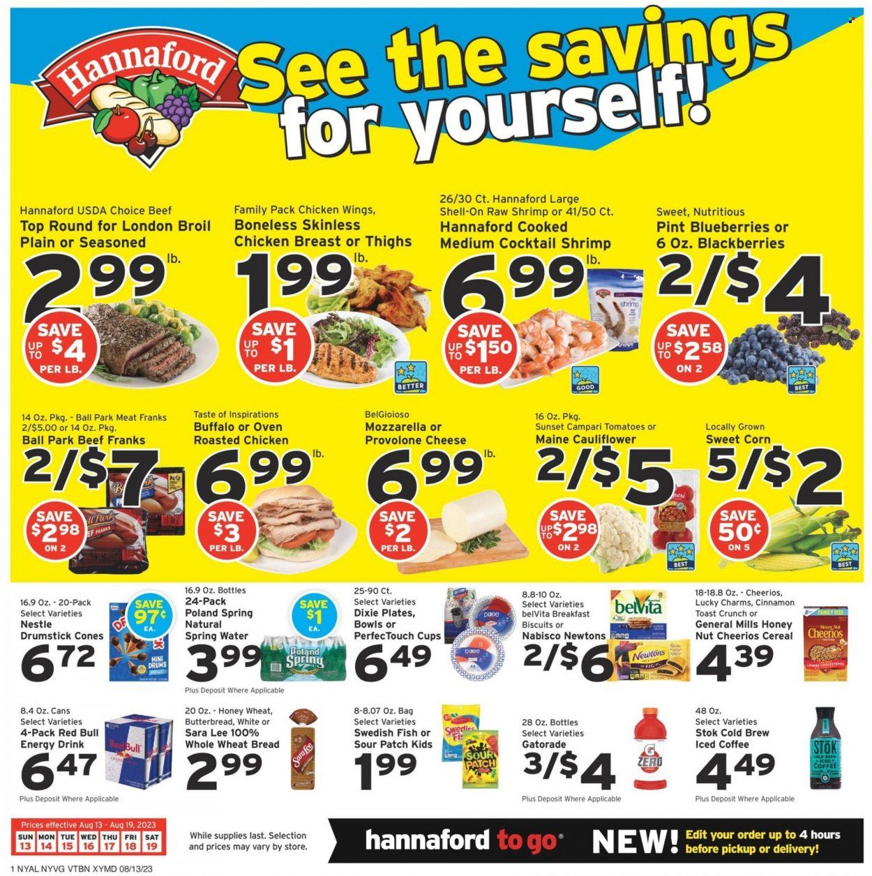 Hannaford (NY) Weekly Ad Flyer Specials August 13 to August 19, 2023